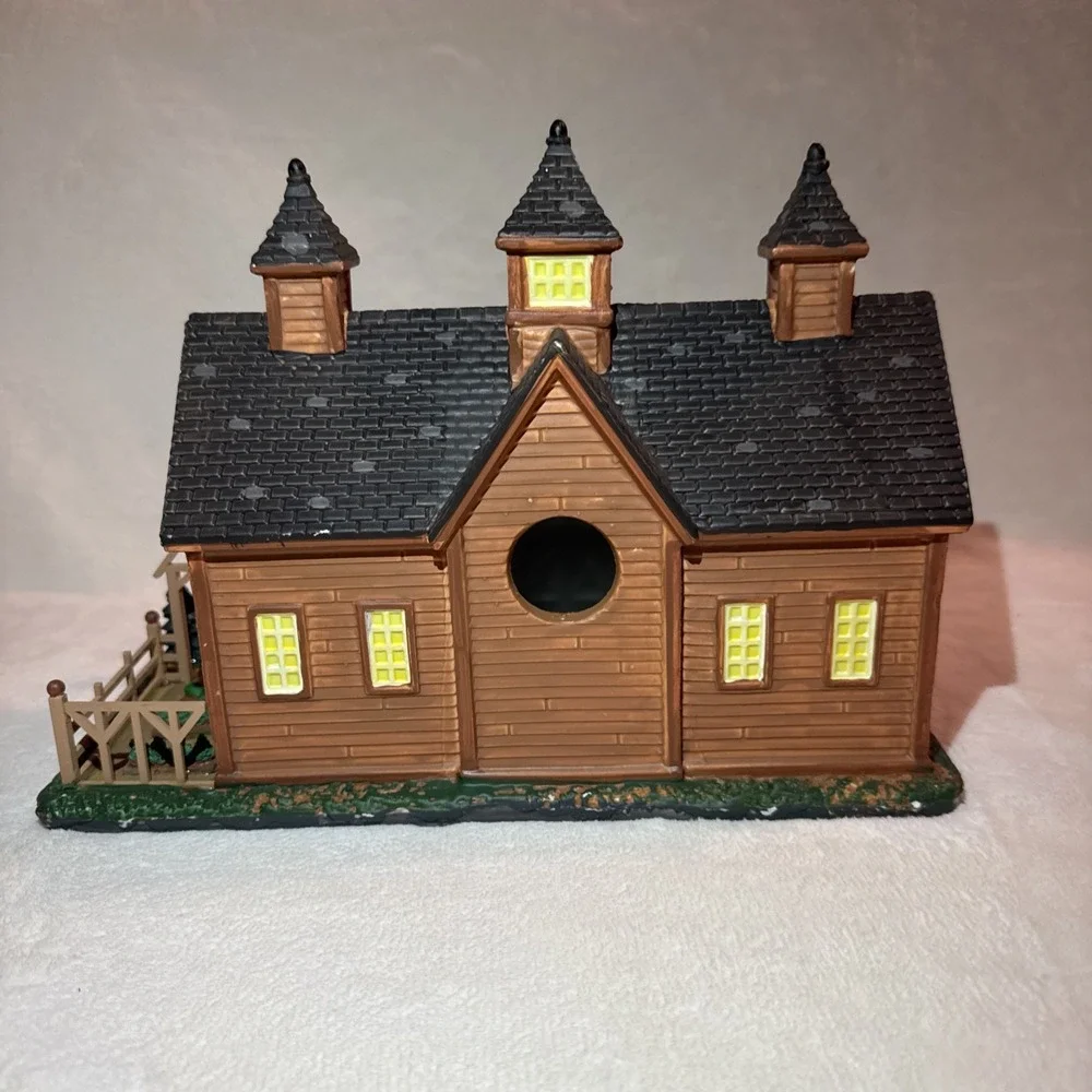 Lemax Porcelain Barn From Wegmans Organic Farm Christmas Village‎ NO LIGHT CORD